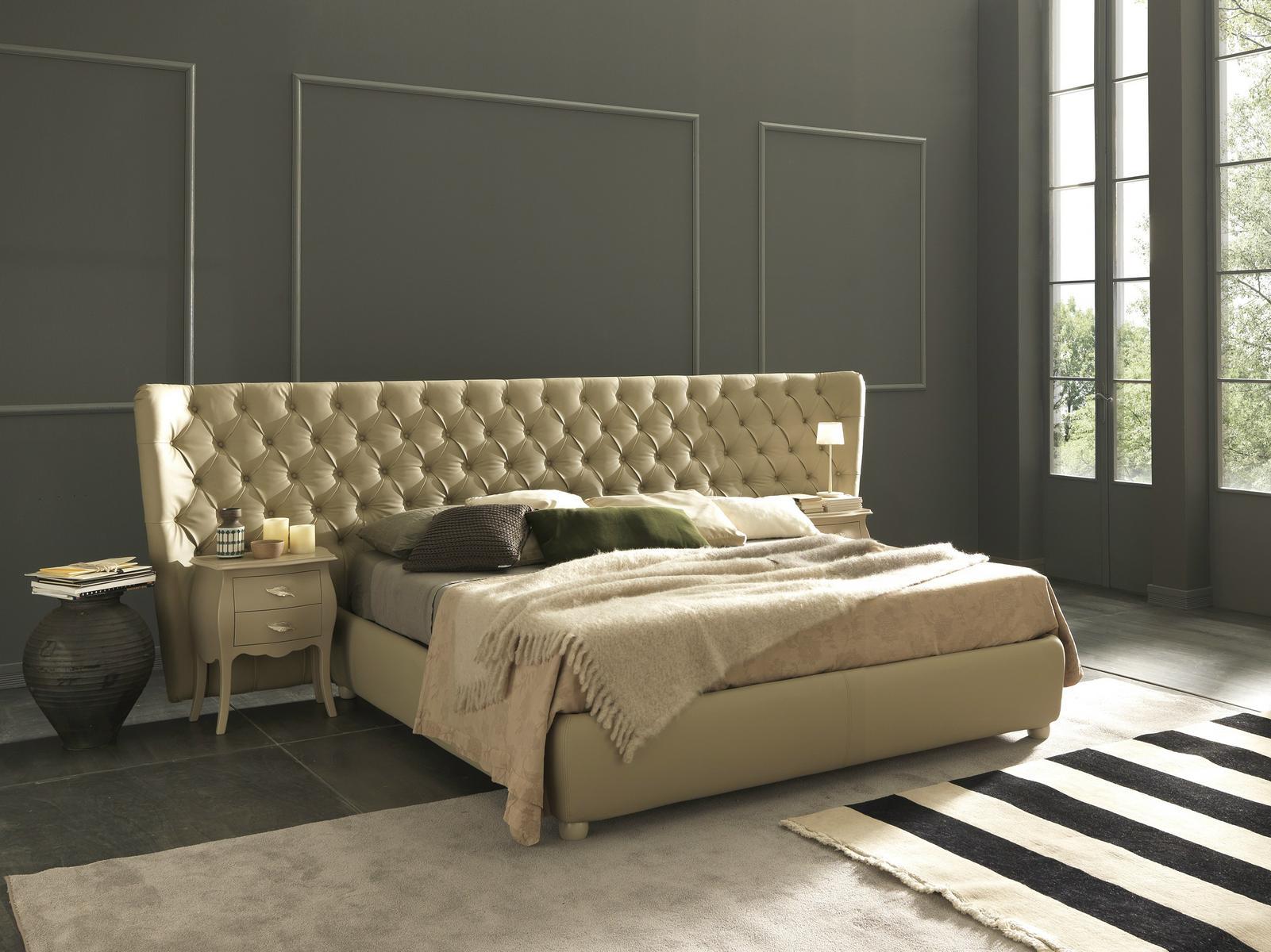Double bed with tufted headboard | Selene Extra Large by Bolzan letti