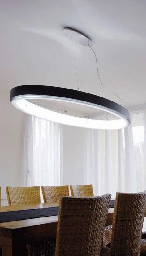 LED aluminium pendant lamp | Circolo Ellipse by Sattler