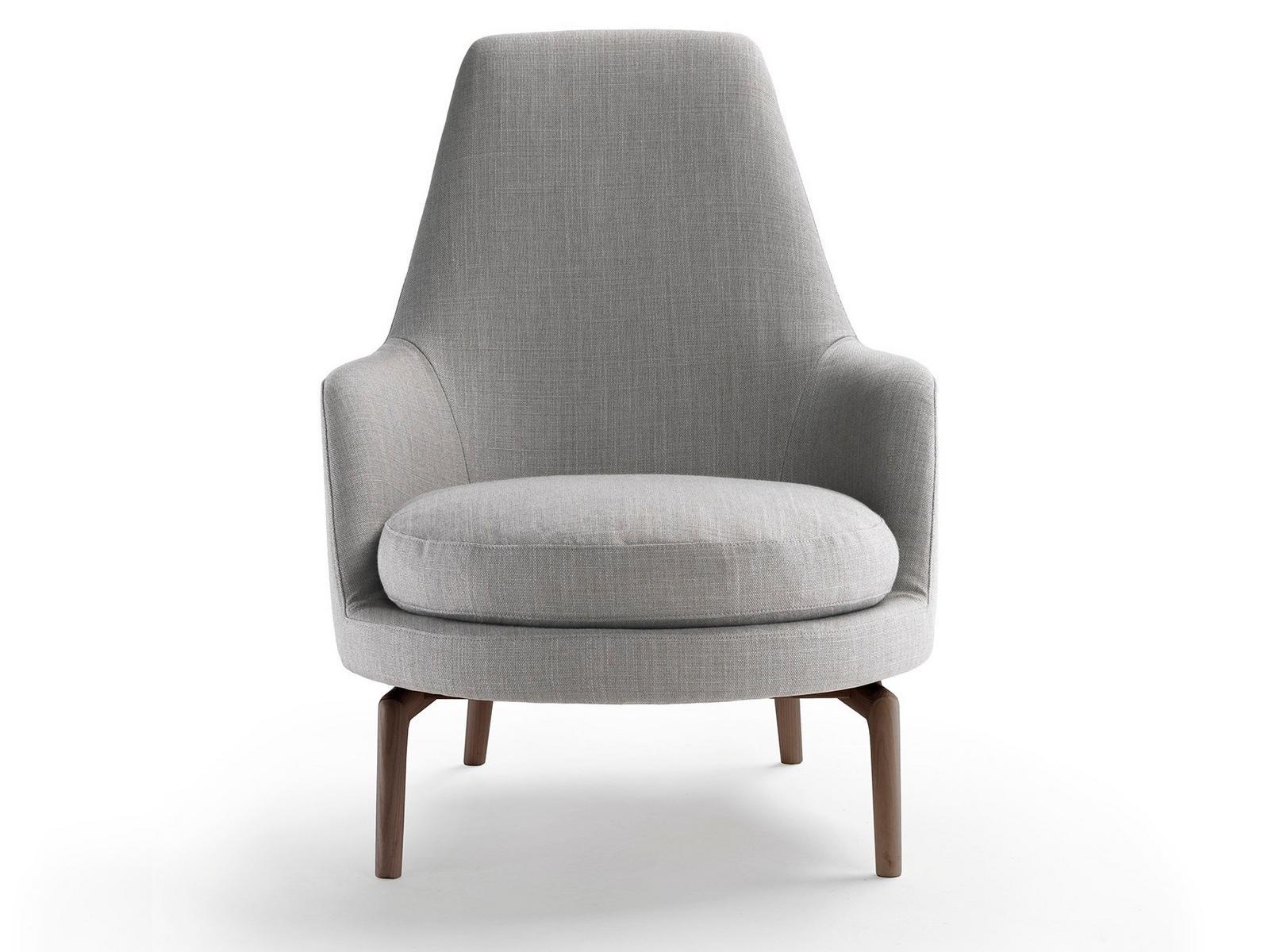 Fabric armchair with armrests | Leda by Flexform