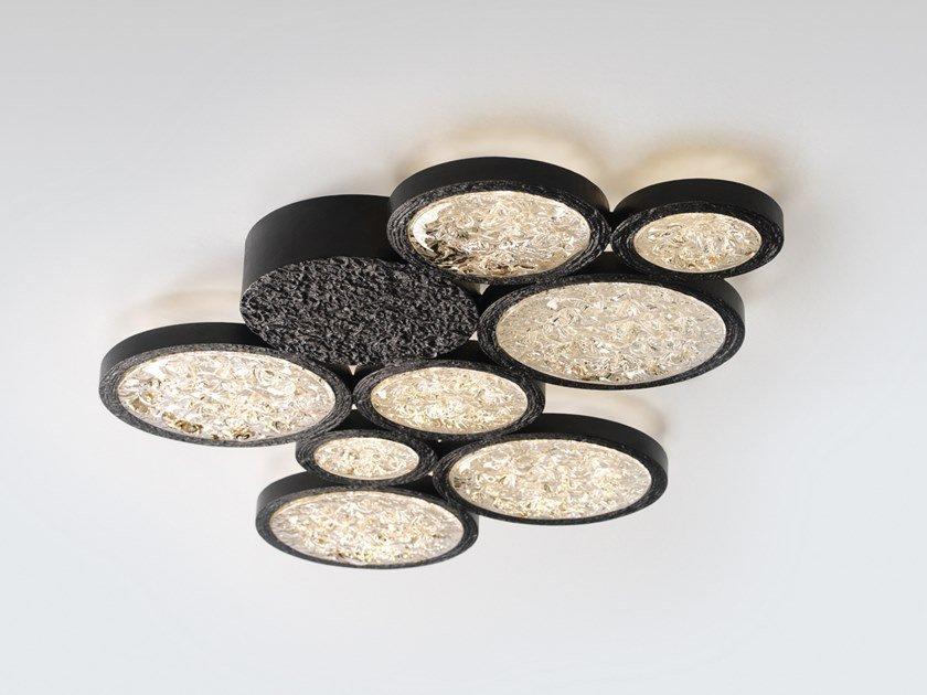 LED handmade bronze ceiling light | Luna Pl377 by Serip