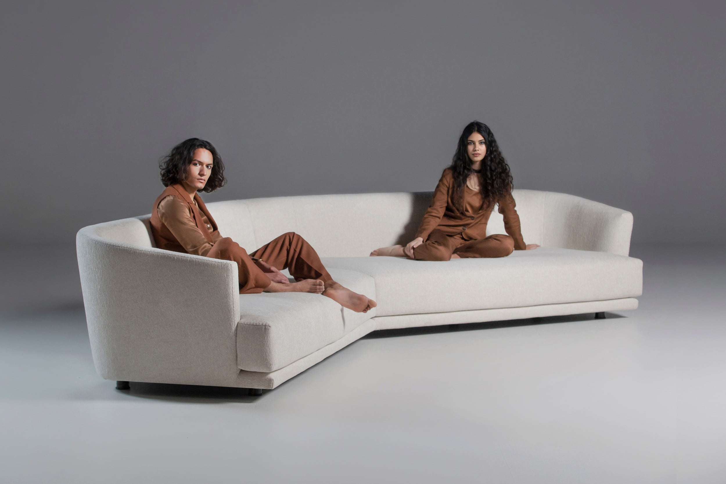 Modular eco-leather sofa | Aplomb by Calia Italia