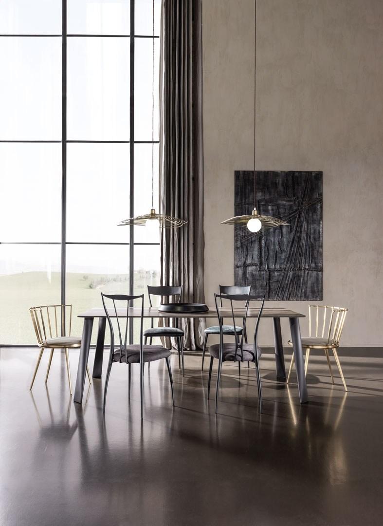 Open back iron chair | Vilma New by Cantori