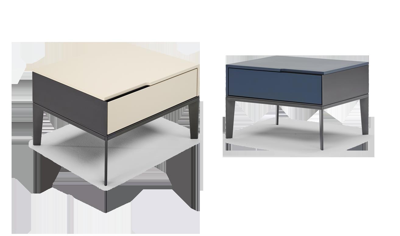 Bedside table with drawers | Mondrian by Natuzzi Italia