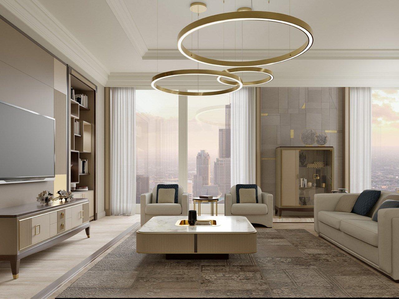 Low square coffee table with tray | Pr.314.1 by Stella del Mobile