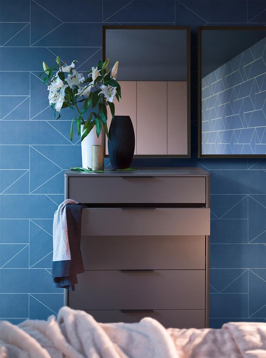 Rectangular melamine chest of drawers with integrated handles | Timeless by ALF Dafre