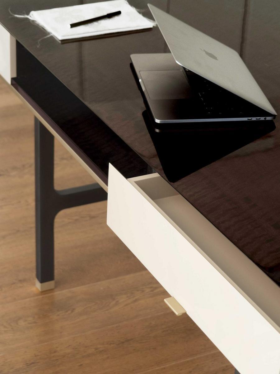 Rectangular wooden writing desk with drawers | Bolivar by Capital Collection