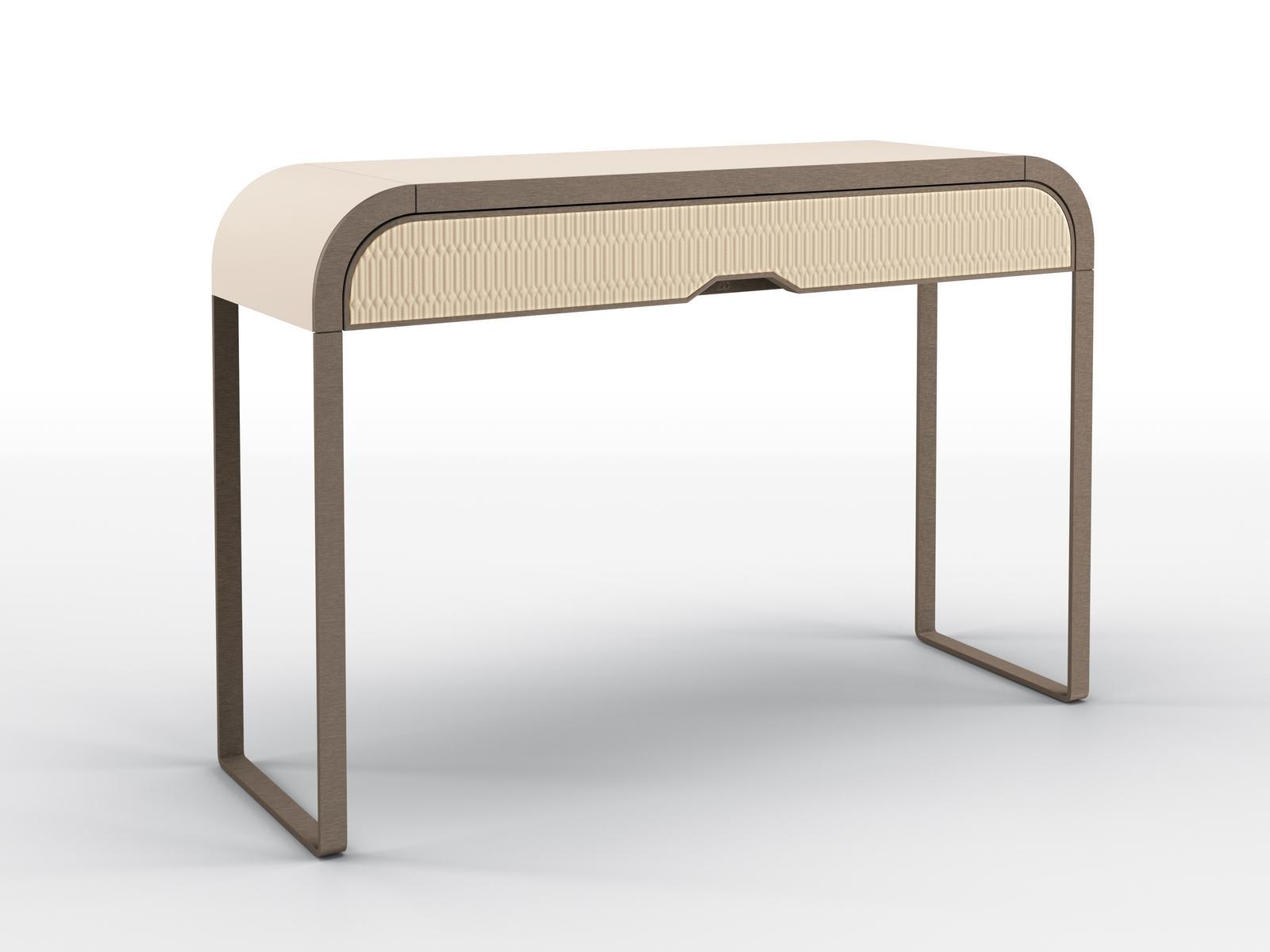 Plywood console and metal base | Lucinda by Bruno Zampa
