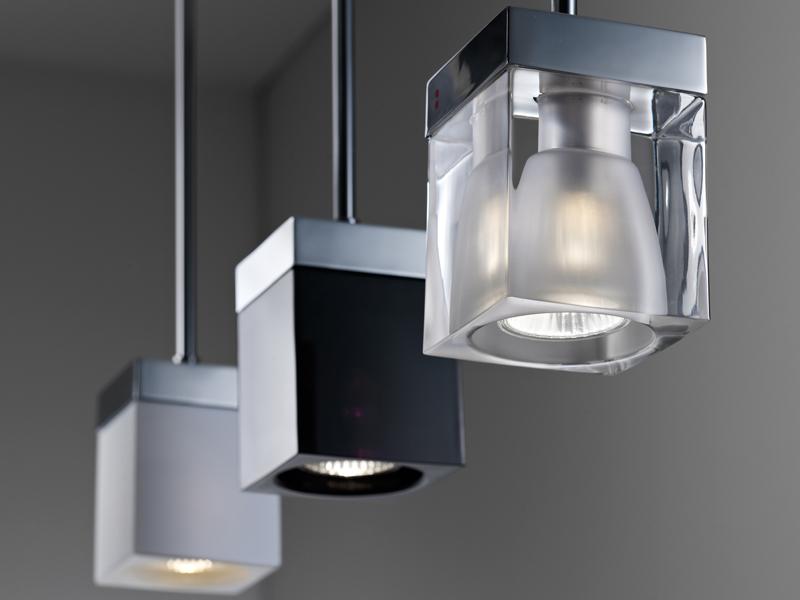 LED crystal pendant lamp | Cubetto by Fabbian