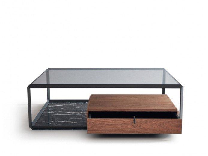 Low coffee table with storage space | Teorema by Molteni