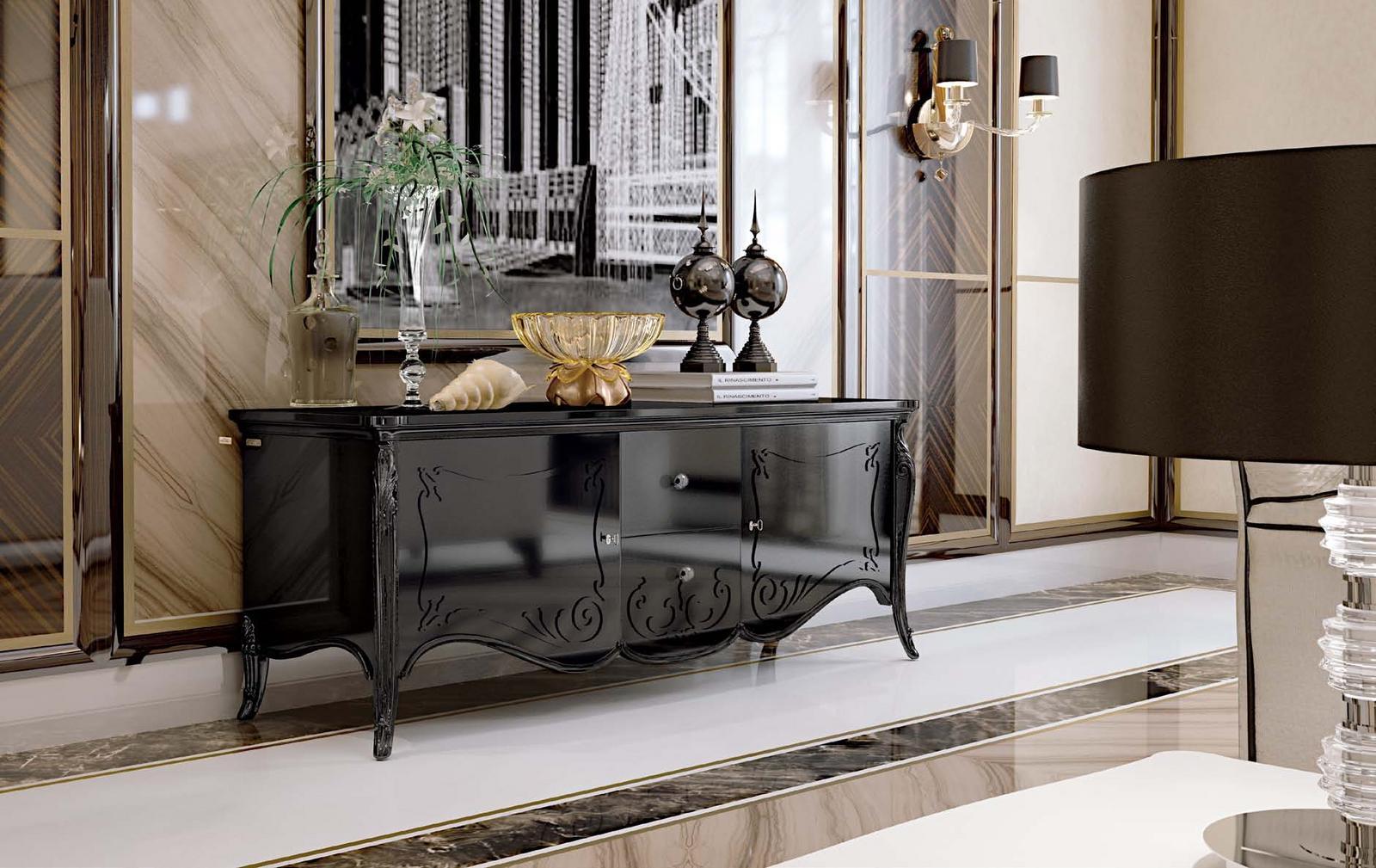 Solid wood living room set | Opera by Francesco Pasi