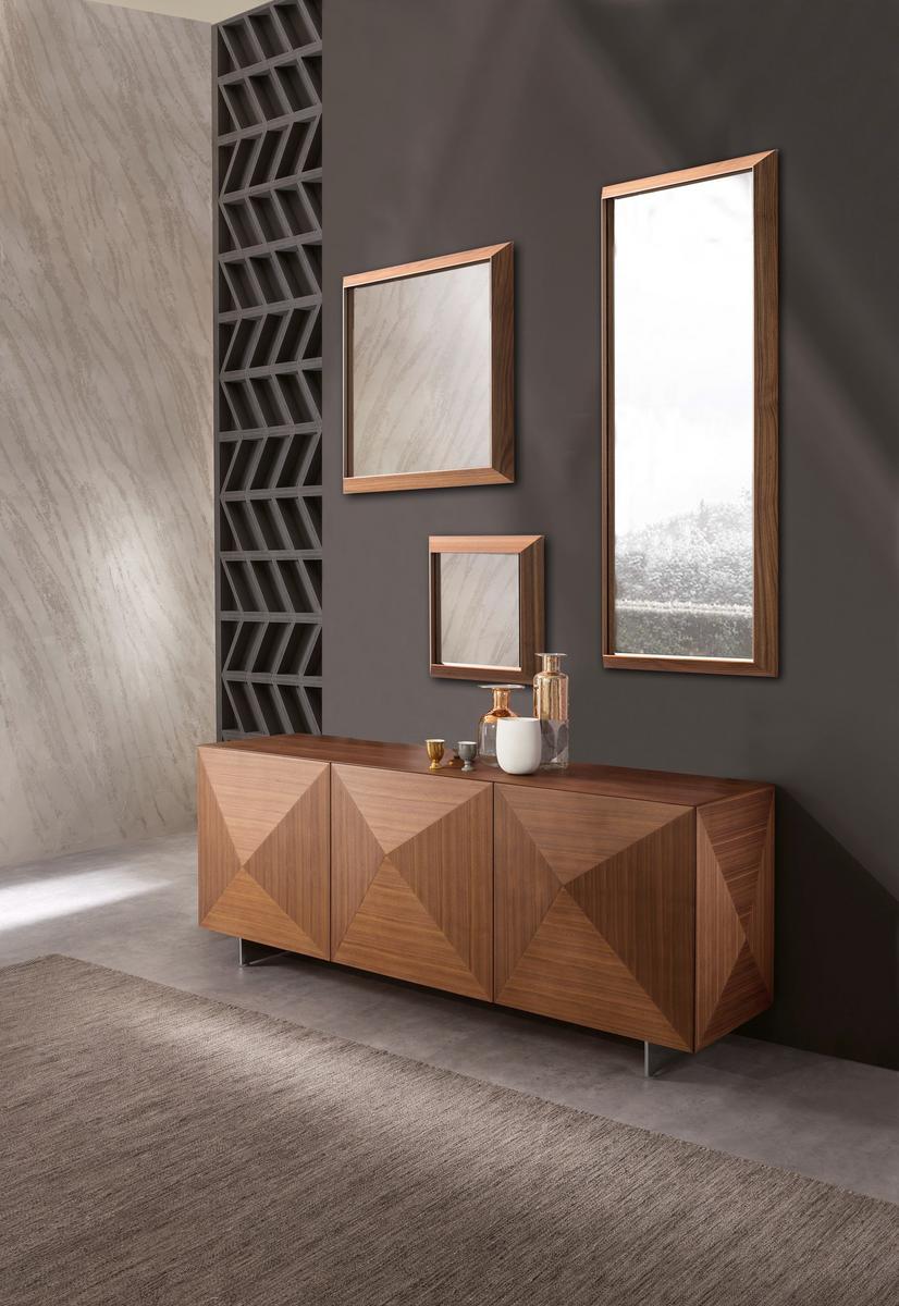 Square wall-mounted framed mirror | Quadro by Riflessi