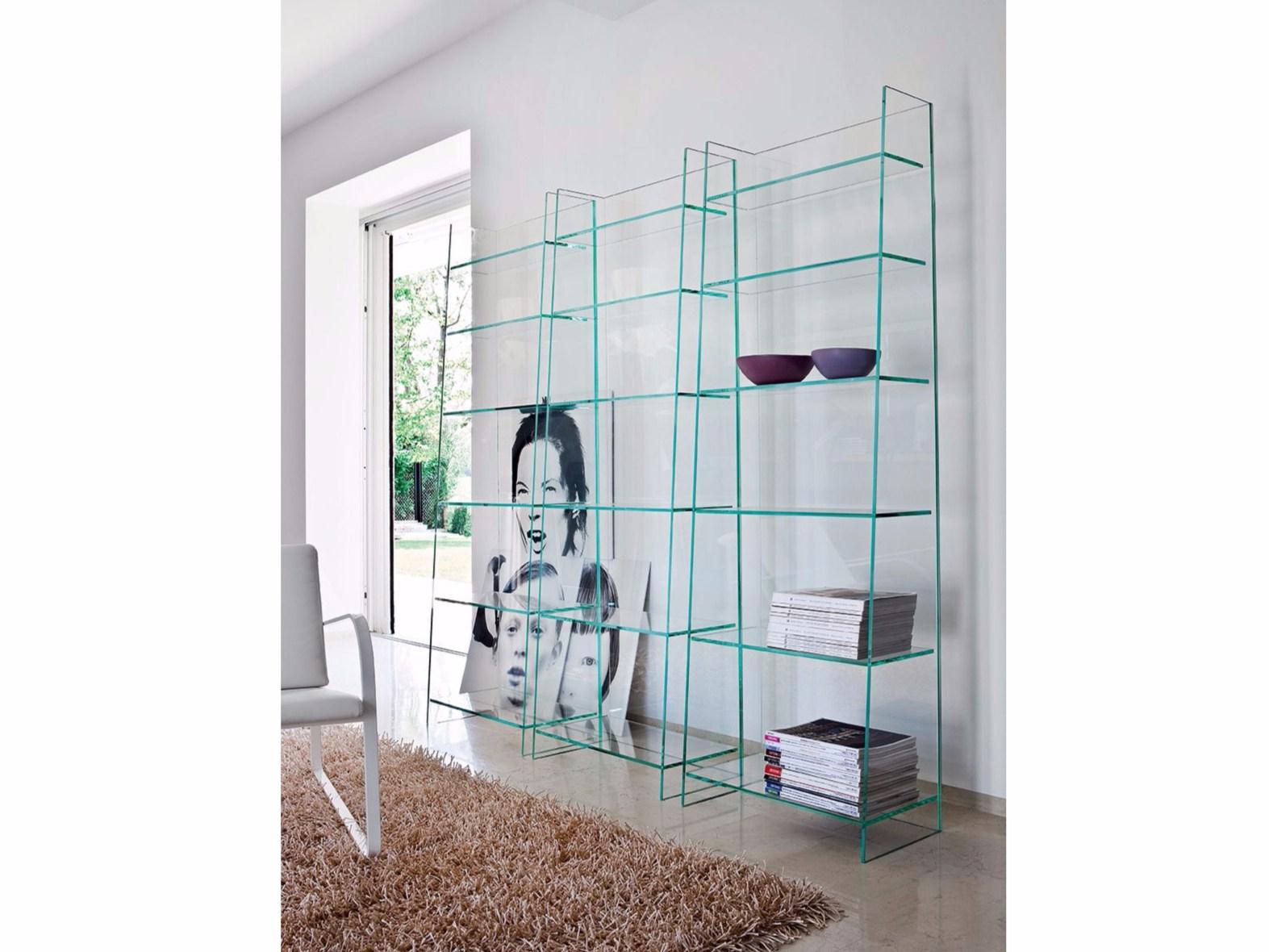 Freestanding glass bookcase | Olympia by Sovet
