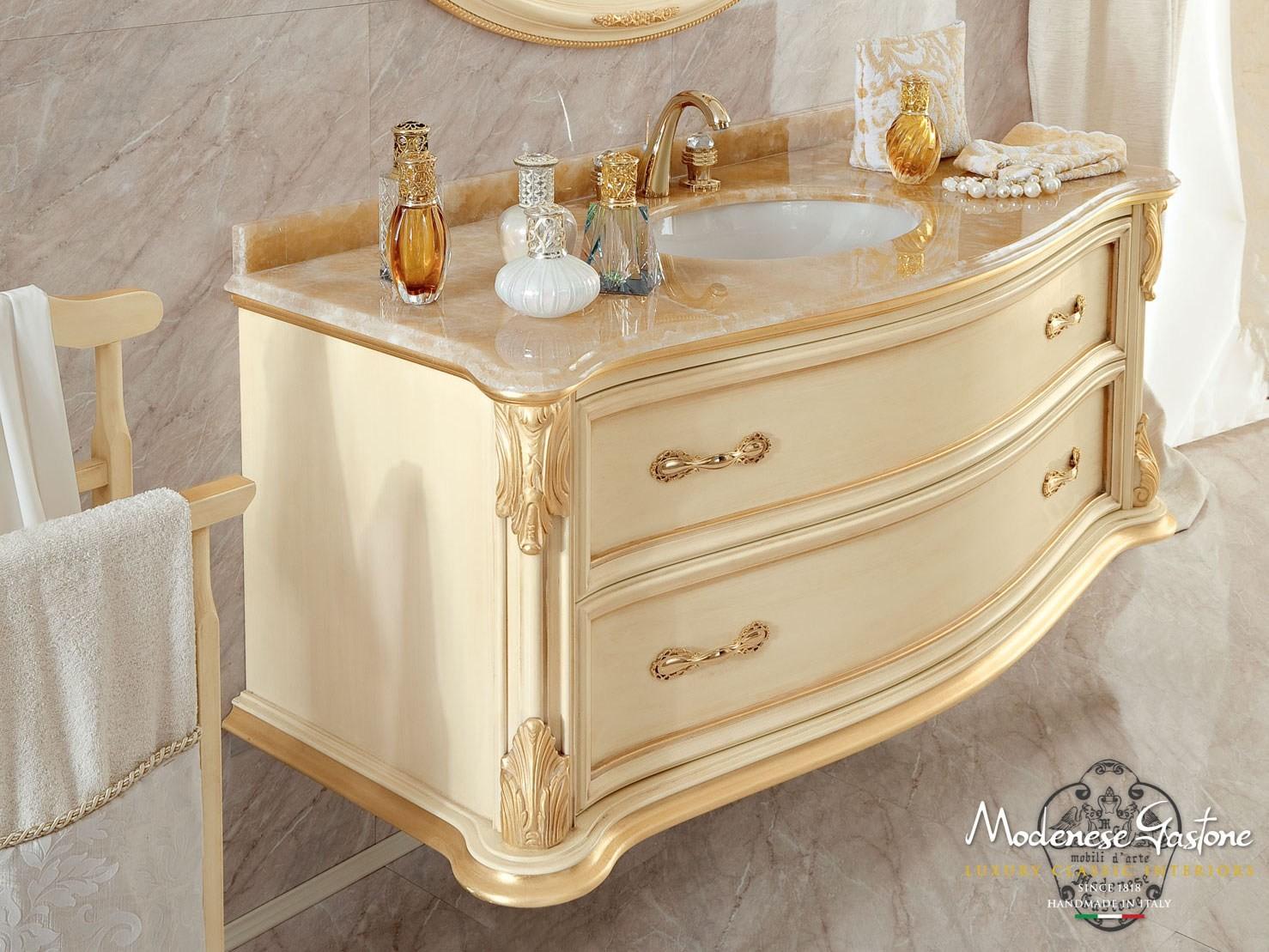 Wall-mounted vanity unit with doors with drawers | 13699 by Modenese Gastone