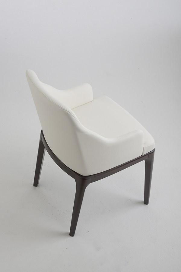 Leather chair with armrests | Margot by Riflessi