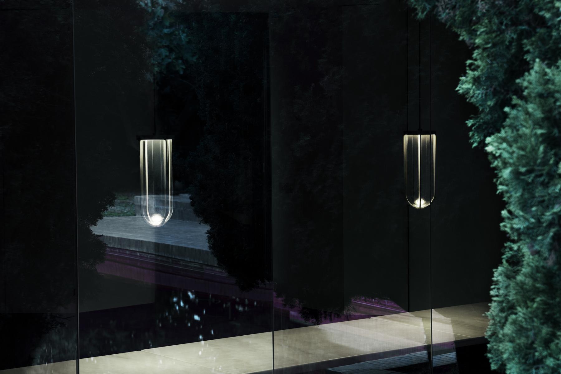 LED powder coated aluminium outdoor pendant lamp | In Vitro by Flos