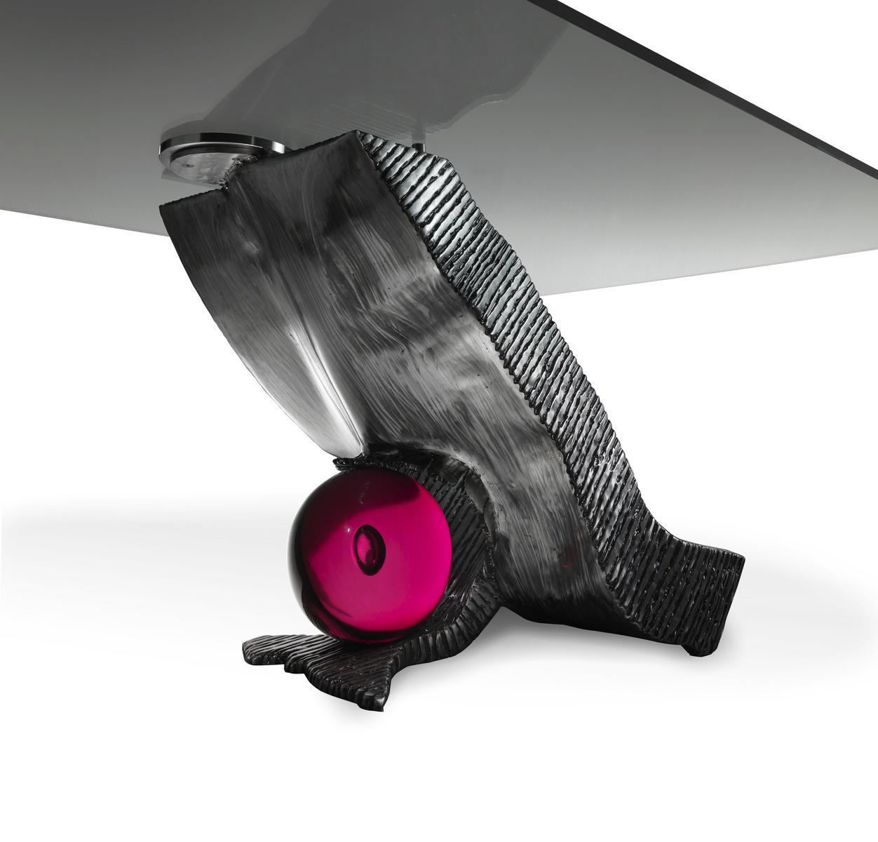 Rectangular glass and iron table | Impact by Reflex