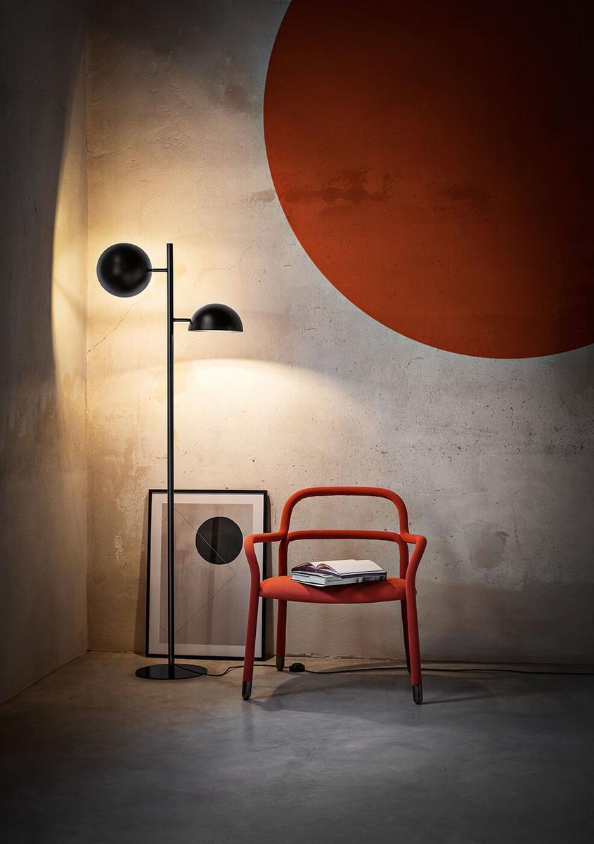 Direct light adjustable painted metal floor lamp | Charlotte by Midj