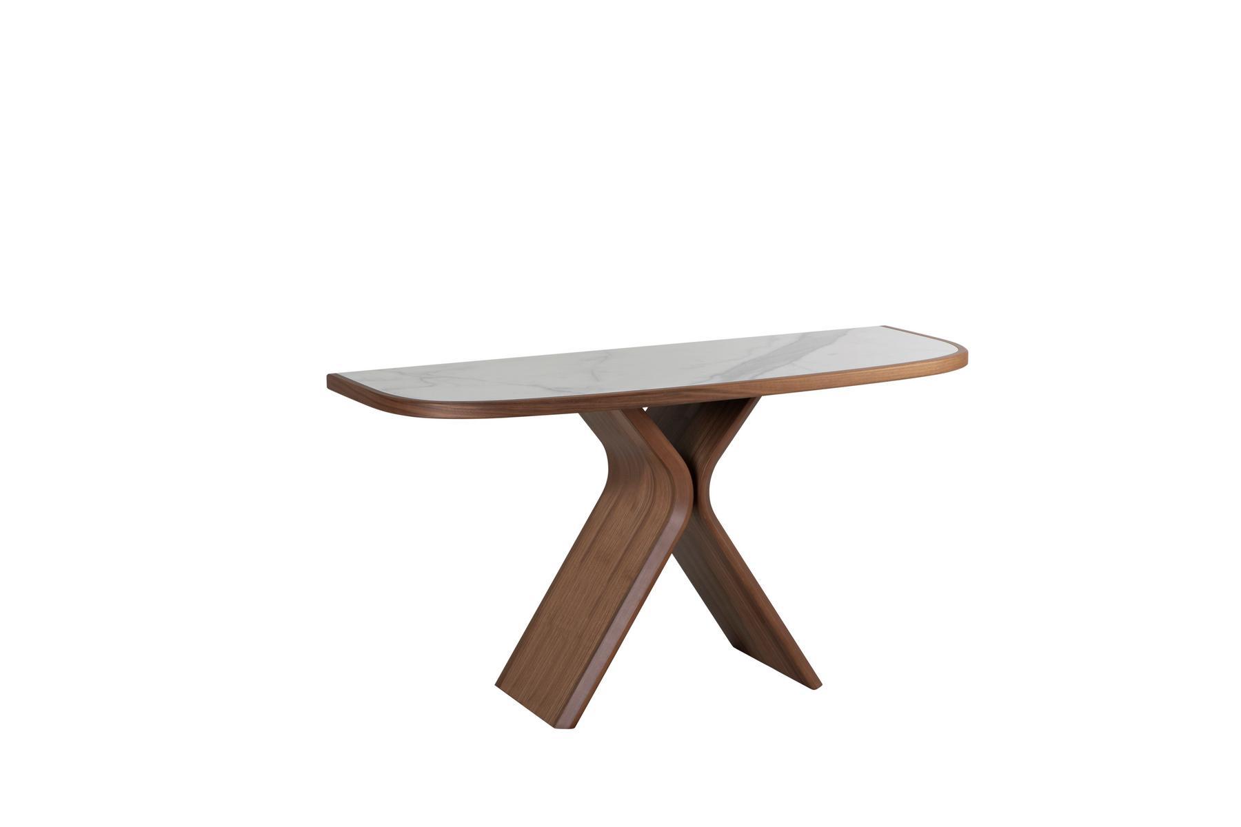 Demilune walnut console table | Still Élit by Tonin Casa
