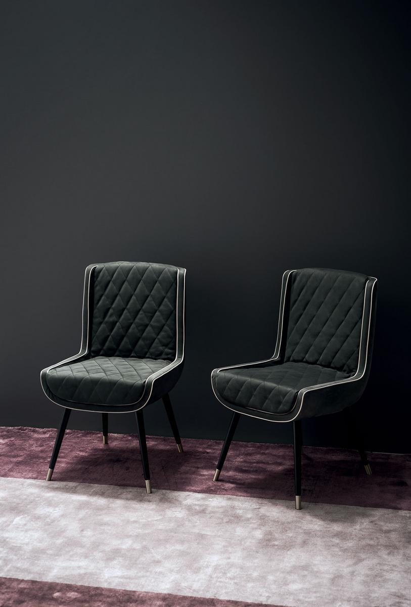 Upholstered leather chair | Dolly Baby by Baxter