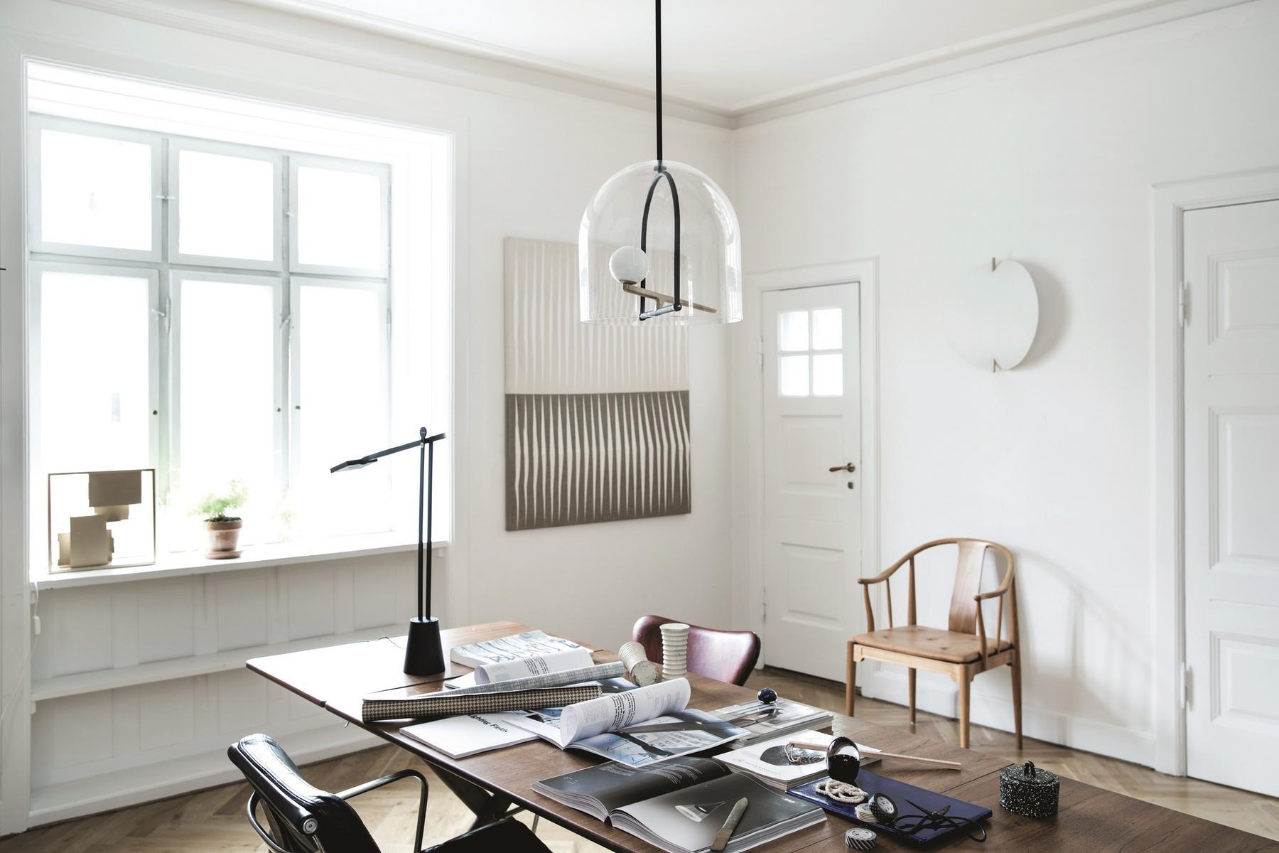 LED direct light brass pendant lamp | Yanzi by Artemide