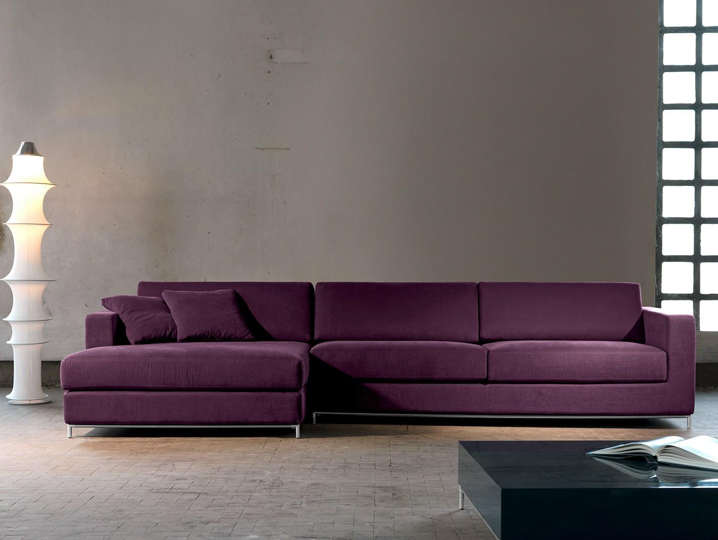 Fabric sofa with removable cover with chaise longue | Newman by Domingo salotti