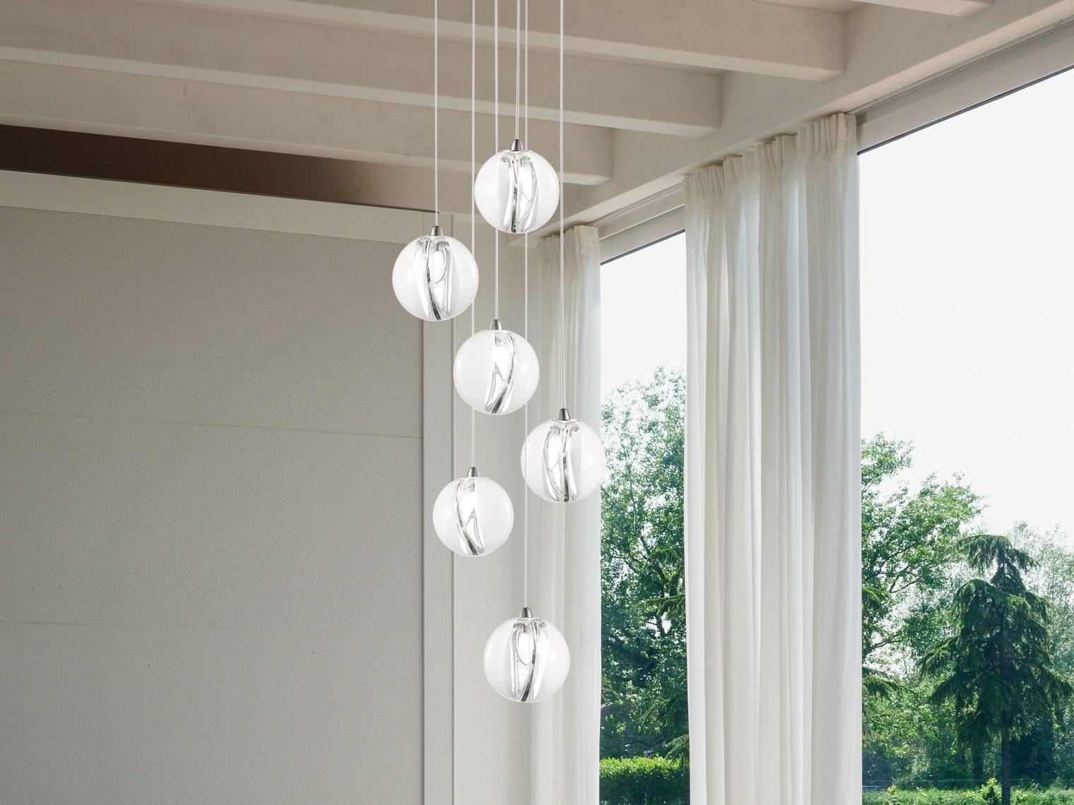 Glass pendant lamp | Poc Sp by Vistosi