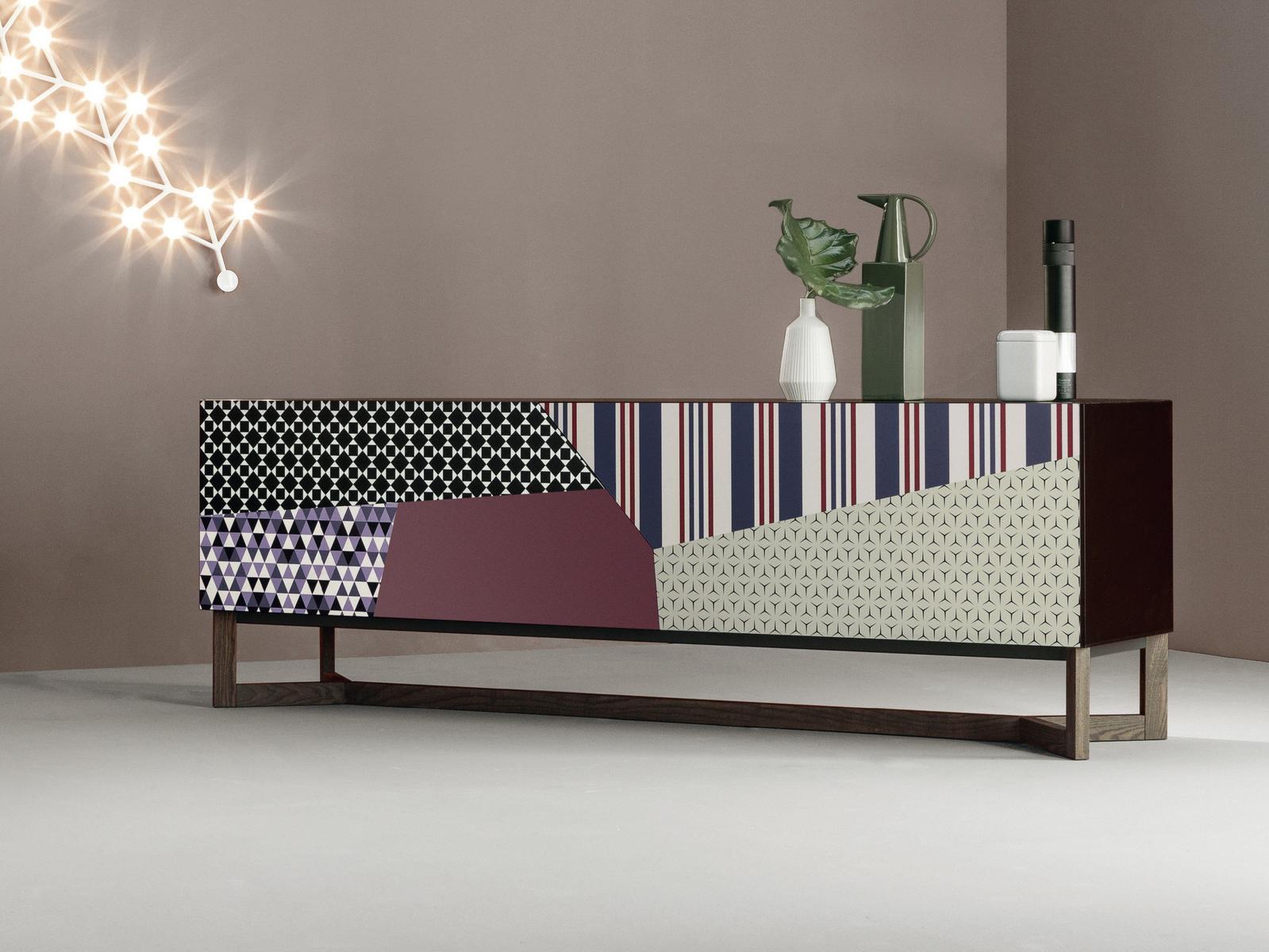 Wooden sideboard with doors | Doppler by Bonaldo