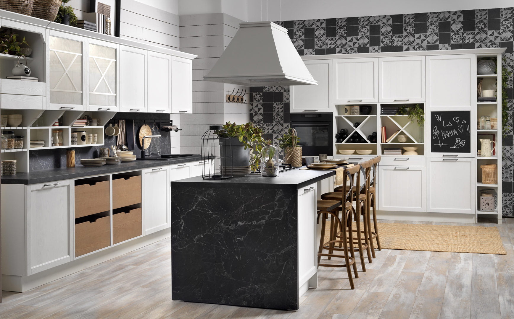 Lacquered kitchen with handles Creo kitchens Contempo