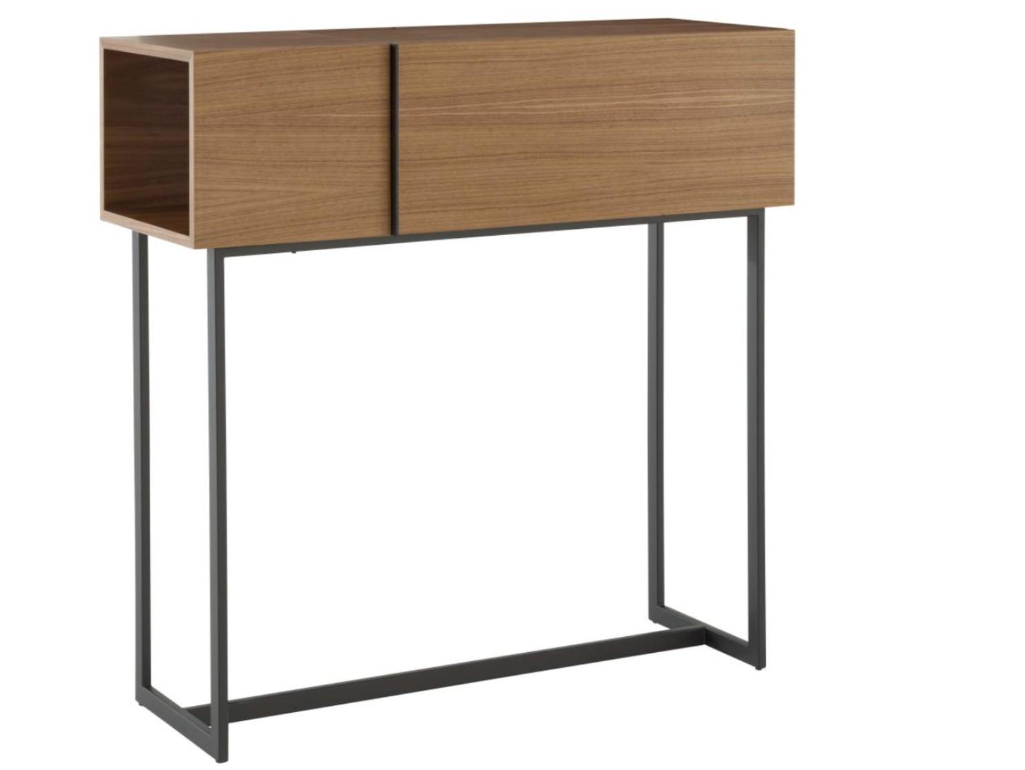 Rectangular walnut console table | Wall Figure by Ligne Roset
