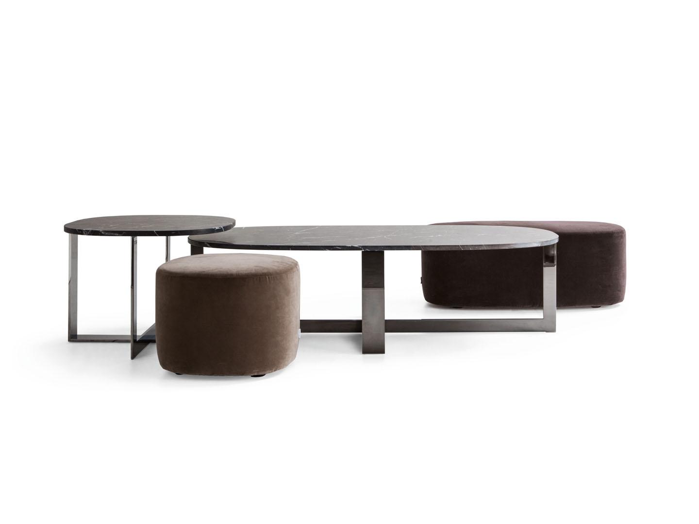 Oval stone coffee table | Domino Next by Molteni