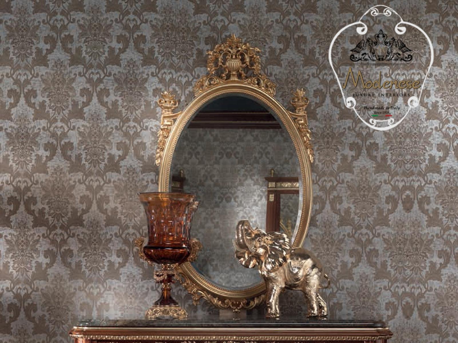 Oval wall-mounted mirror | 14654 by Modenese Gastone
