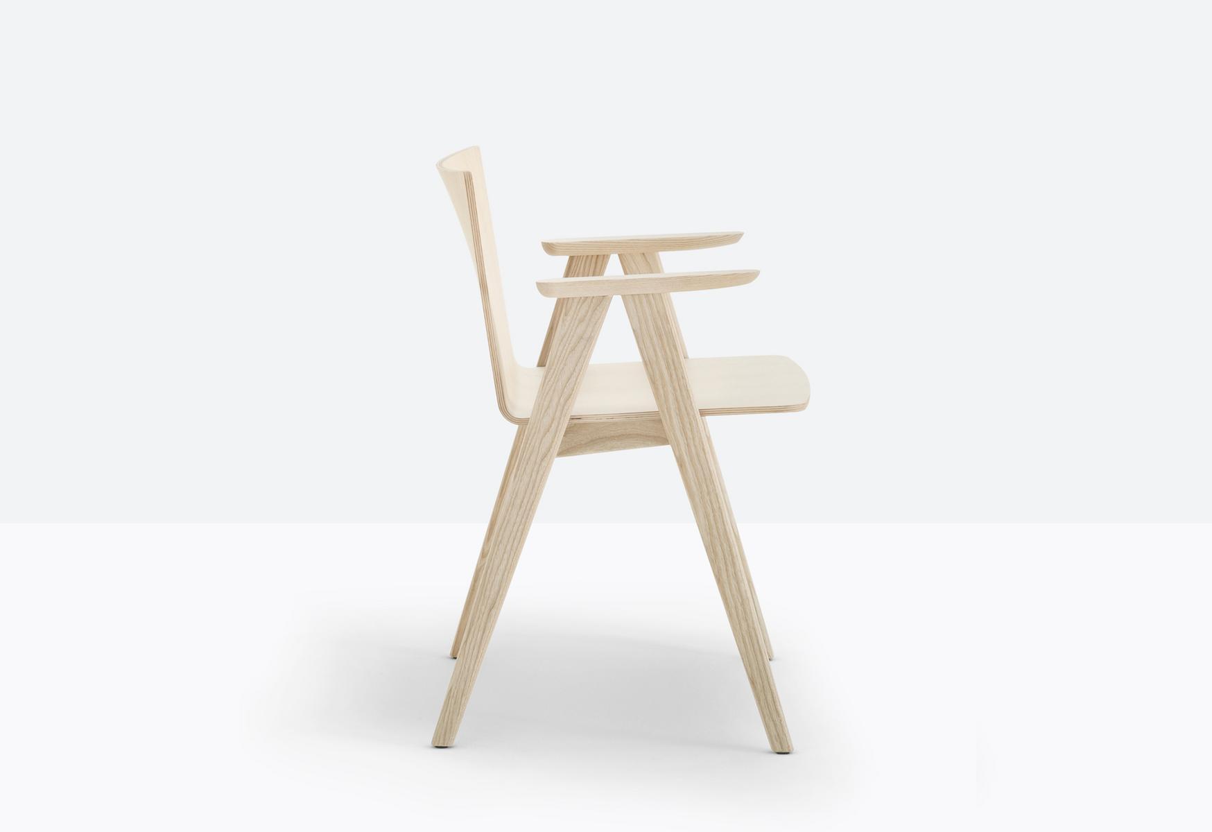 Ash chair with armrests | Osaka 2815 by Pedrali