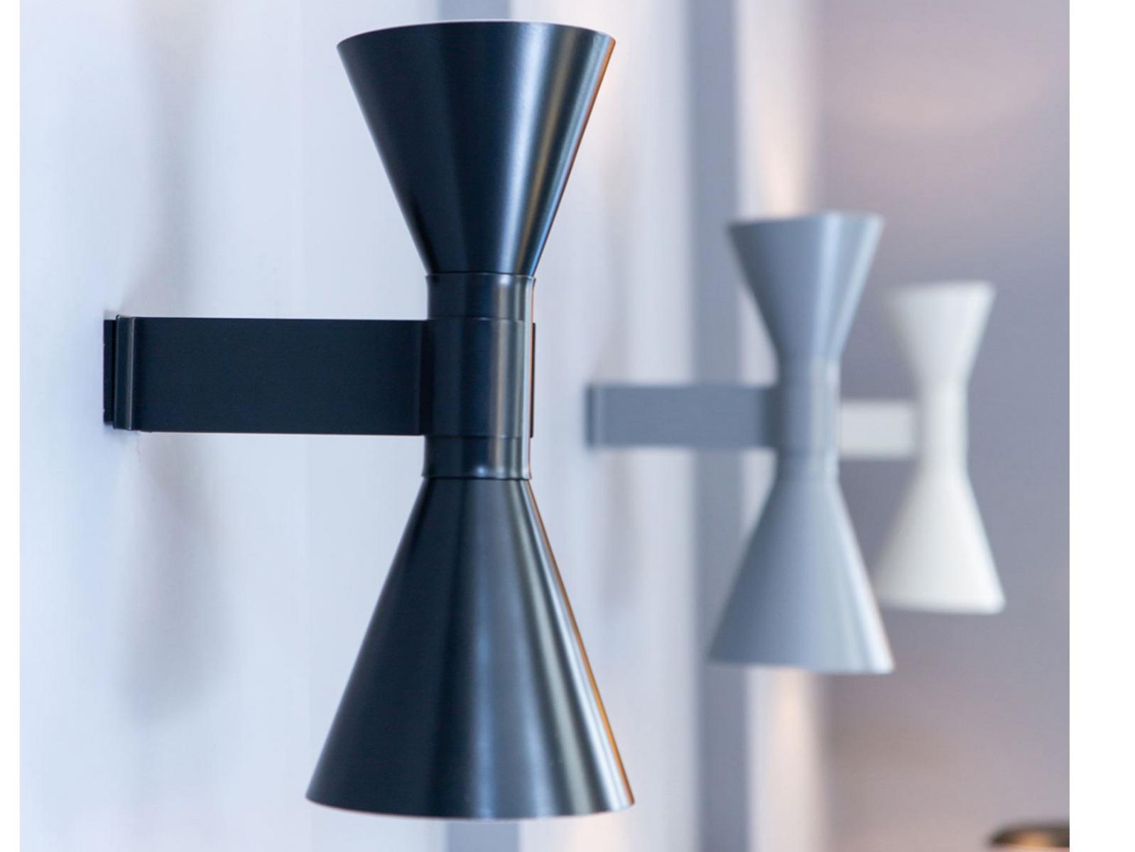 Direct-indirect light aluminium wall light | Applique De Marseille by Nemo