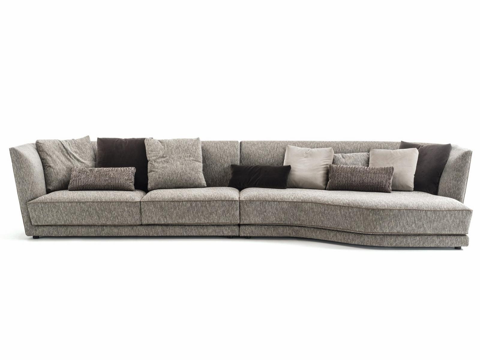 Corner fabric sofa with chaise longue | Foster by Frigerio