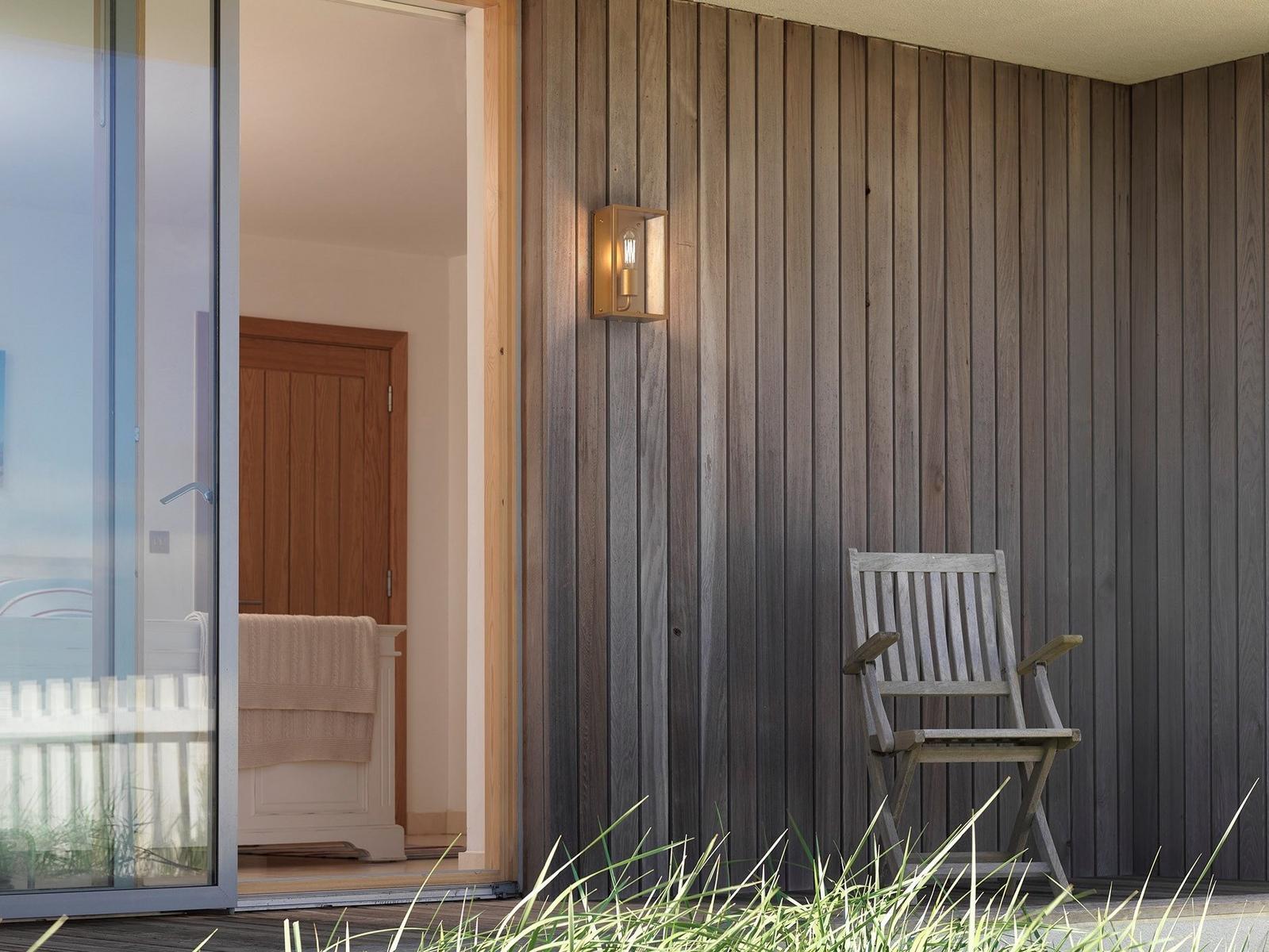 Brass and glass wall lamp | Homefield Coastal by Astro lighting