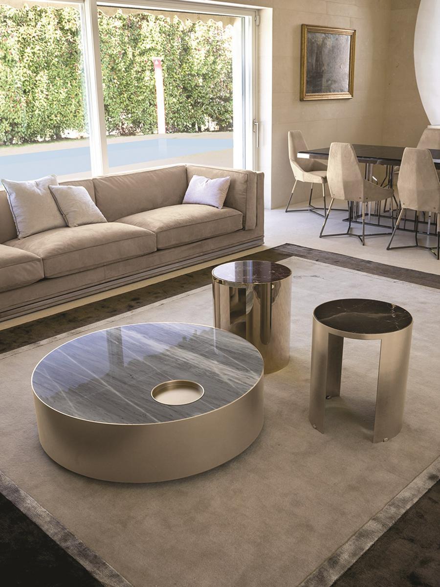 Round metal coffee table | Sun by Longhi