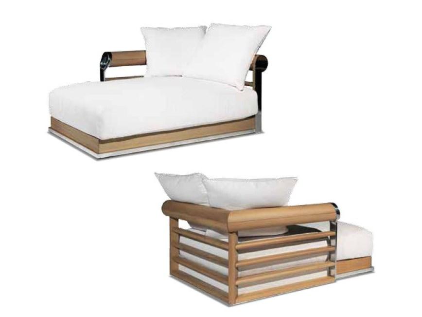 Upholstered fabric day bed with removable cover | Galloway by Visionnair