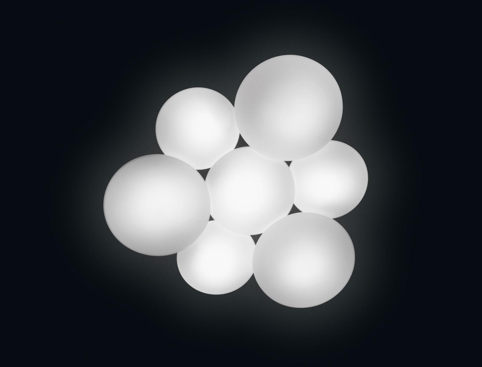 Blown glass ceiling lamp | Puck by Vibia