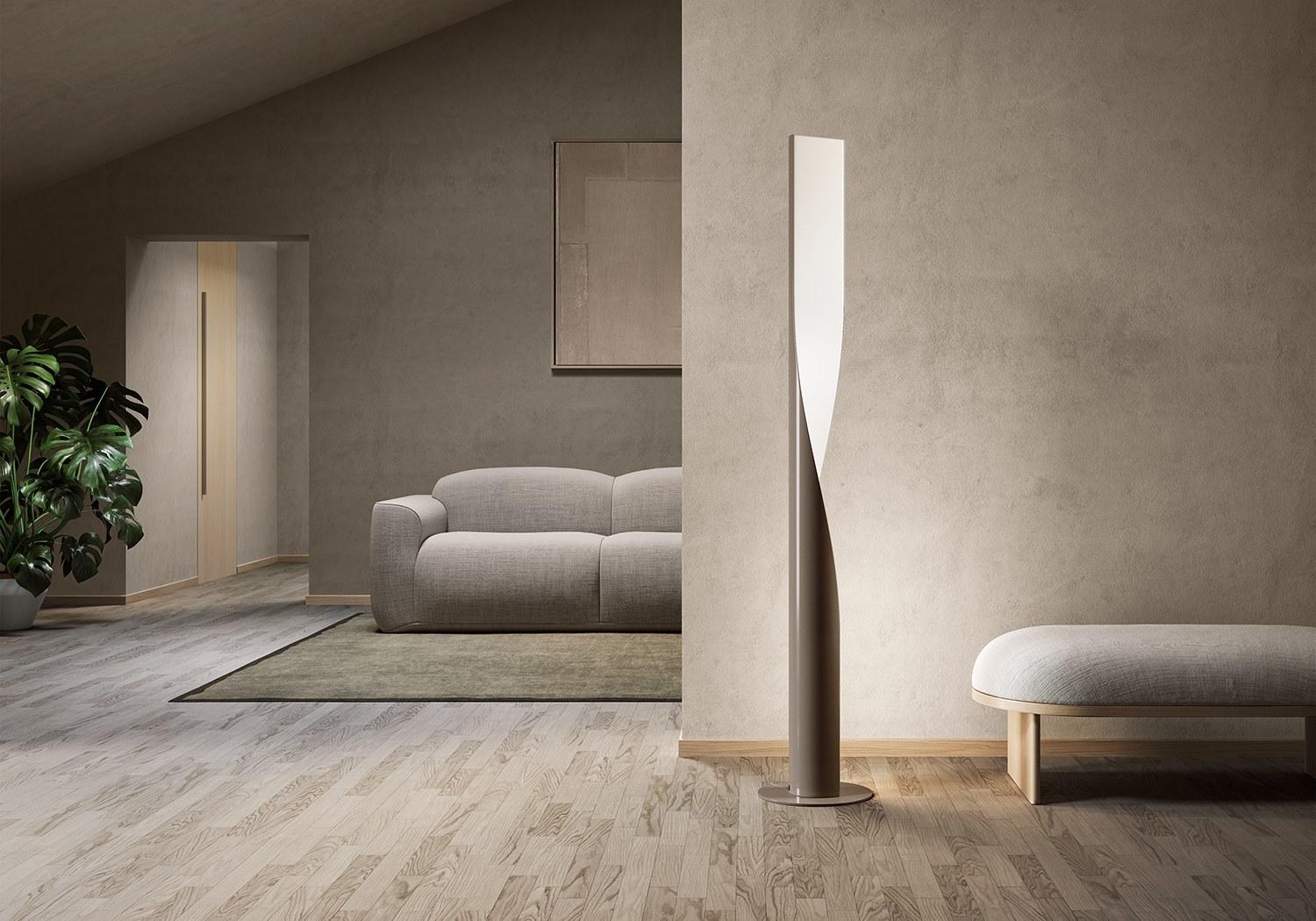 Steel and technopolymers floor lamp | Evita by Kundalini