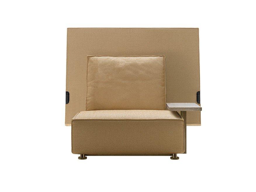 High-back fabric garden armchair | Oh, It Rains! by B&B Italia