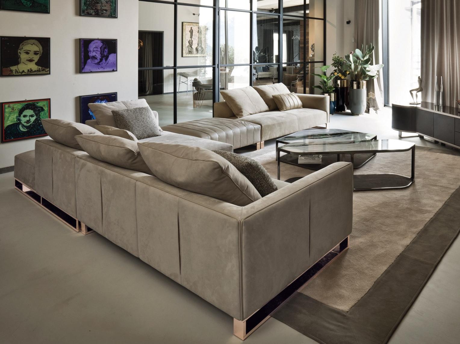 Octagonal glass coffee table | Tiles by Longhi