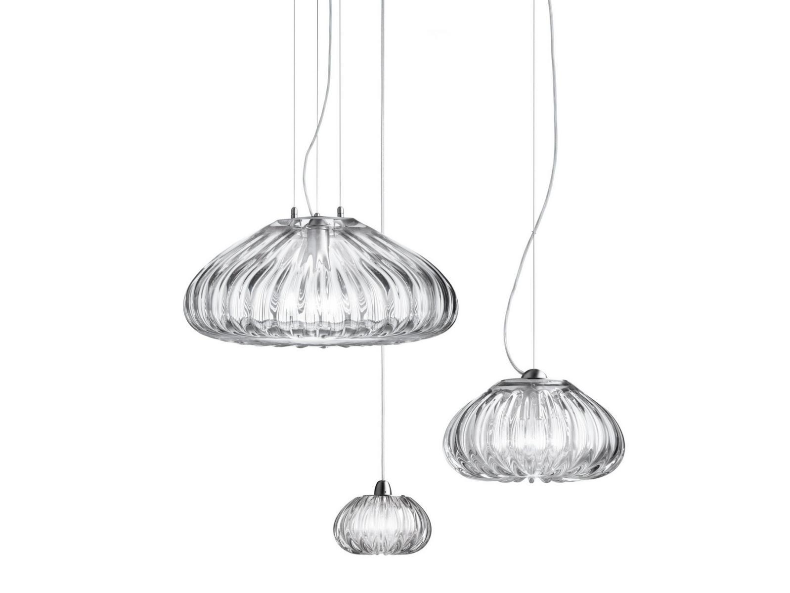 Glass pendant lamp | Diamante Sp by Vistosi