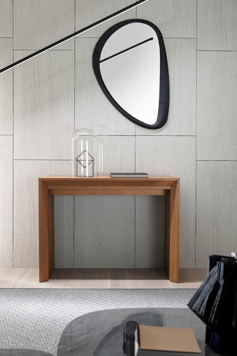 Extending rectangular walnut console table | Golia by Ozzio Italia