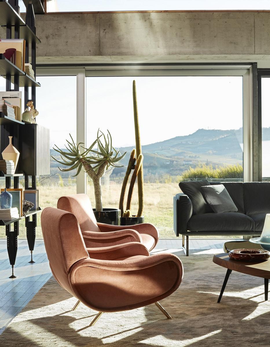 Fabric armchair | 720 Lady by Cassina