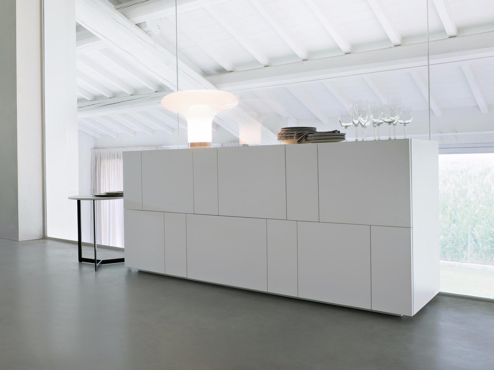 Lacquered sideboard with doors with drawers | Ortelia by Lema