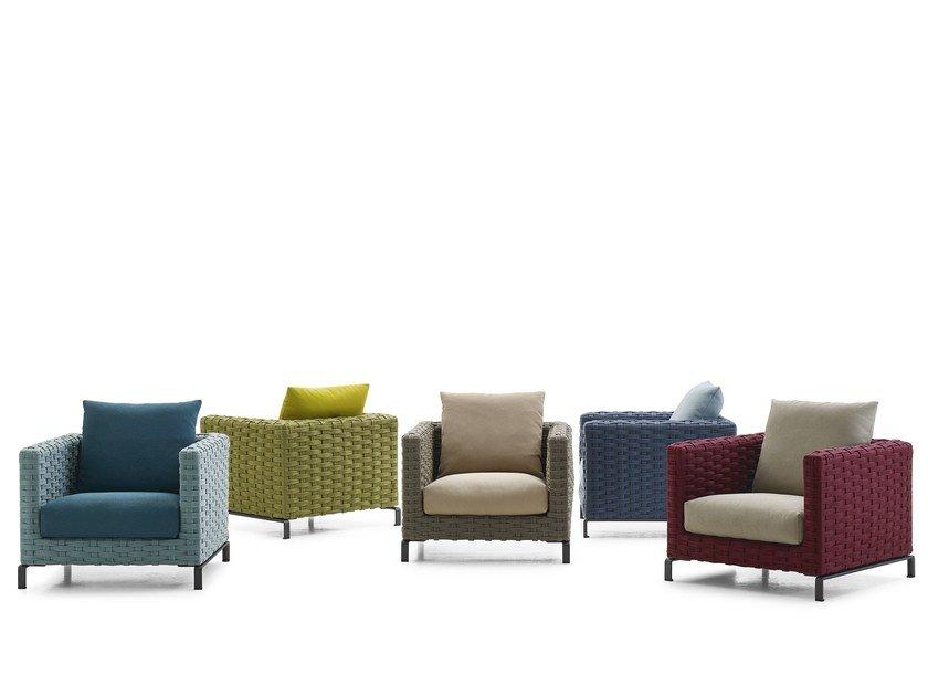 Polypropylene garden armchair with armrests | Ray Outdoor by B&B Italia
