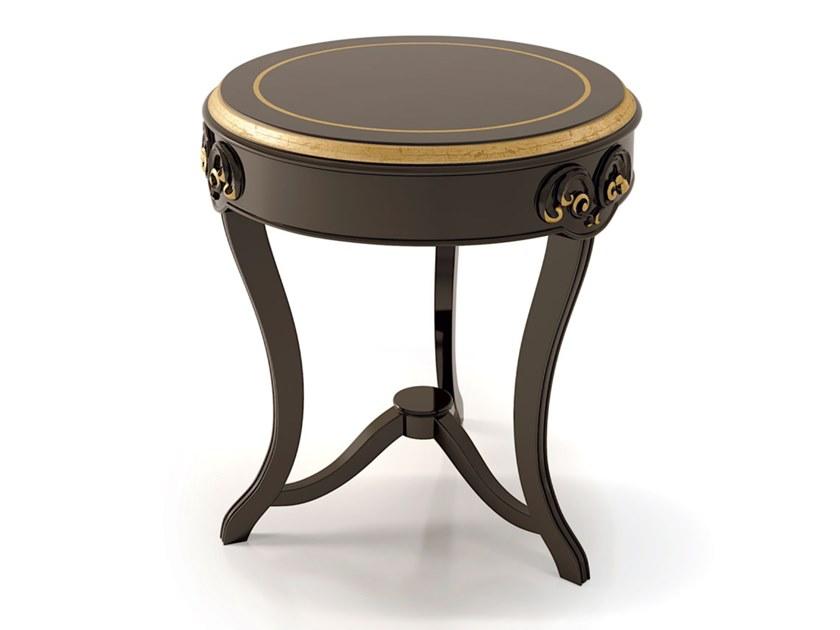 Round wooden high side table | 6540 by Carpanese home