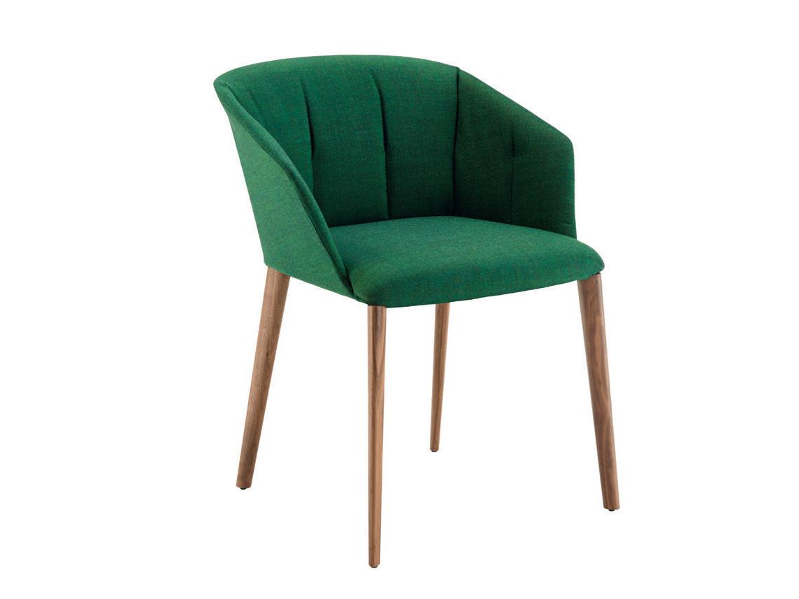 Armchair with wooden legs and polypropylene armrests | Liza 2271 - 2271r by Zanotta