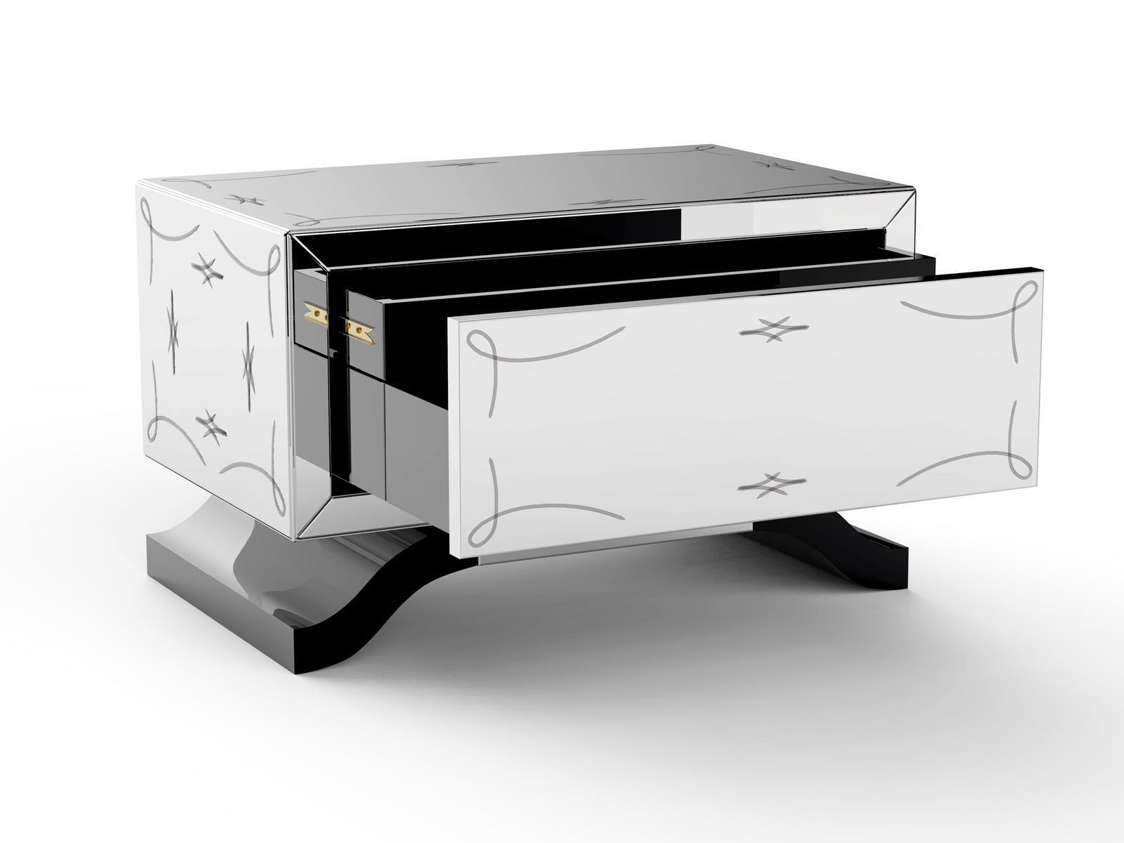 Rectangular poplar bedside table with drawers | Metropolitan by Boca Do Lobo