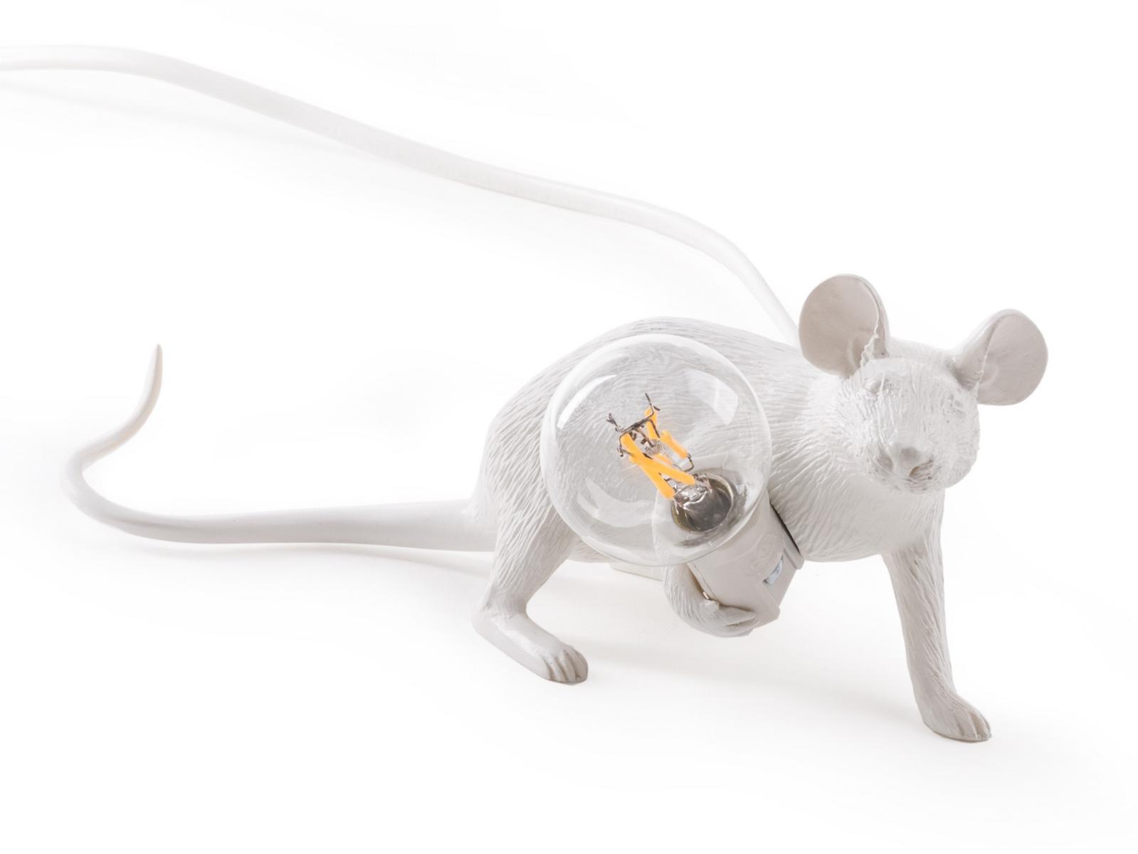 LED resin table lamp | Mouse Lamp Lie Down - Lop by Seletti